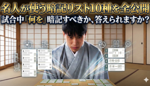 名人が使う暗記リスト10種を全公開｜試合中「何を」暗記すべきか、答えられますか？#218